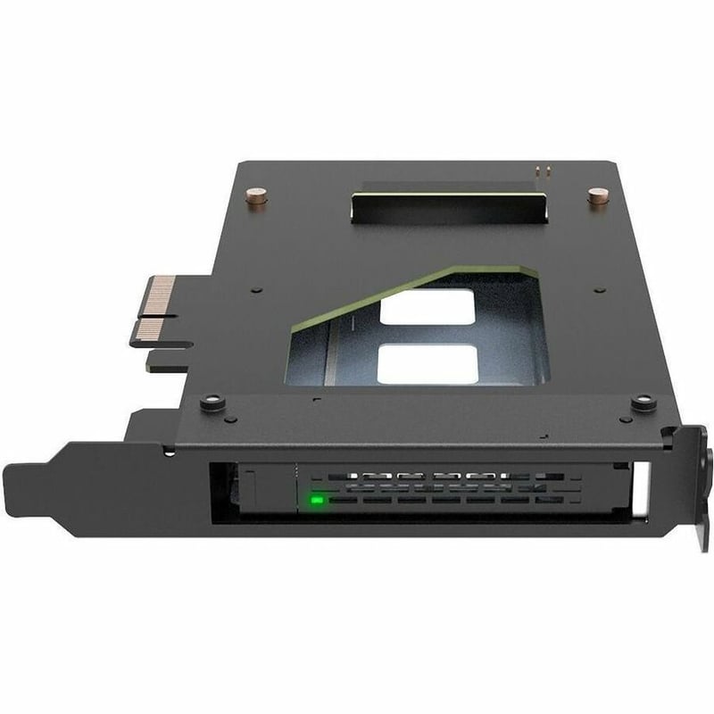 Icy Dock CP115 Drive Enclosure U.2, PCI Express NVMe 4.0 x4 - PCI Express 4.0 x4 Host Interface Internal - Black - Thumbnail 2