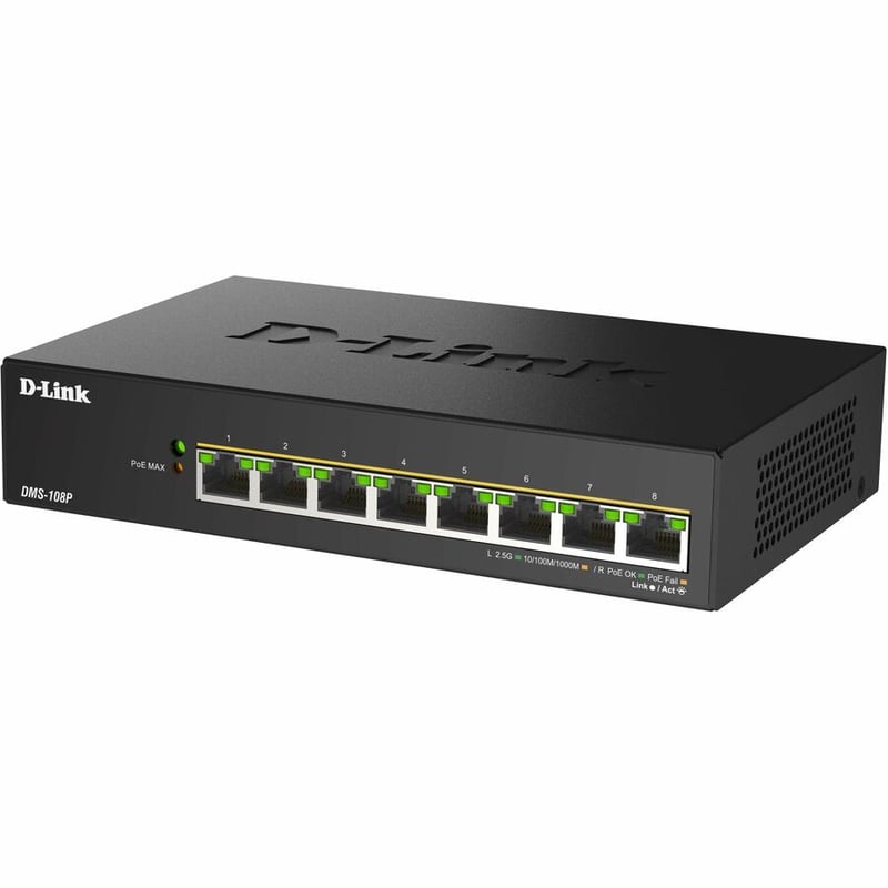 D-Link DMS-108P Ethernet Switch - Thumbnail 3