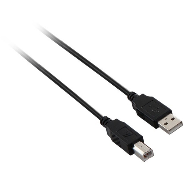 V7 Black USB Cable USB 2.0 A Male to USB 2.0 B Male 3m 10ft - Thumbnail 3
