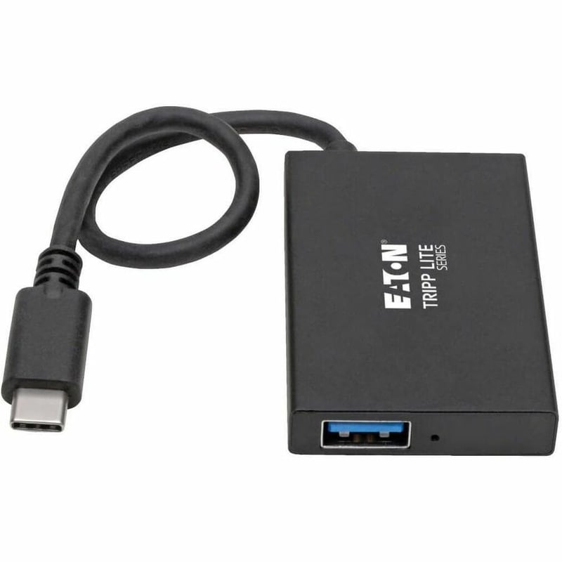 Tripp Lite by Eaton 4-Port USB-C Hub USB 3.x (5Gbps) 4x USB-A Ports Aluminum Housing Black - Thumbnail 4