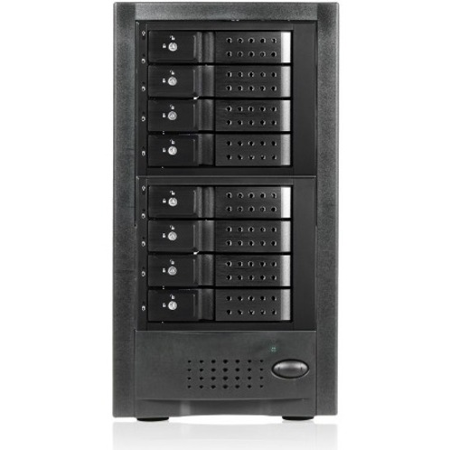 RAIDage JAGE6BT8HDBK-DE Drive Enclosure 12Gb/s SAS, SATA/600 - Mini-SAS HD Host Interface Tower - Black - Thumbnail 2