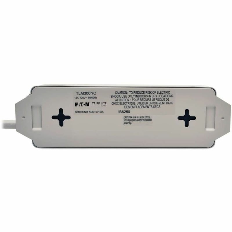 Tripp Lite by Eaton Power Strip 120V 5-15R 3 Outlet Metal 6' Cord 5-15P - Thumbnail 2
