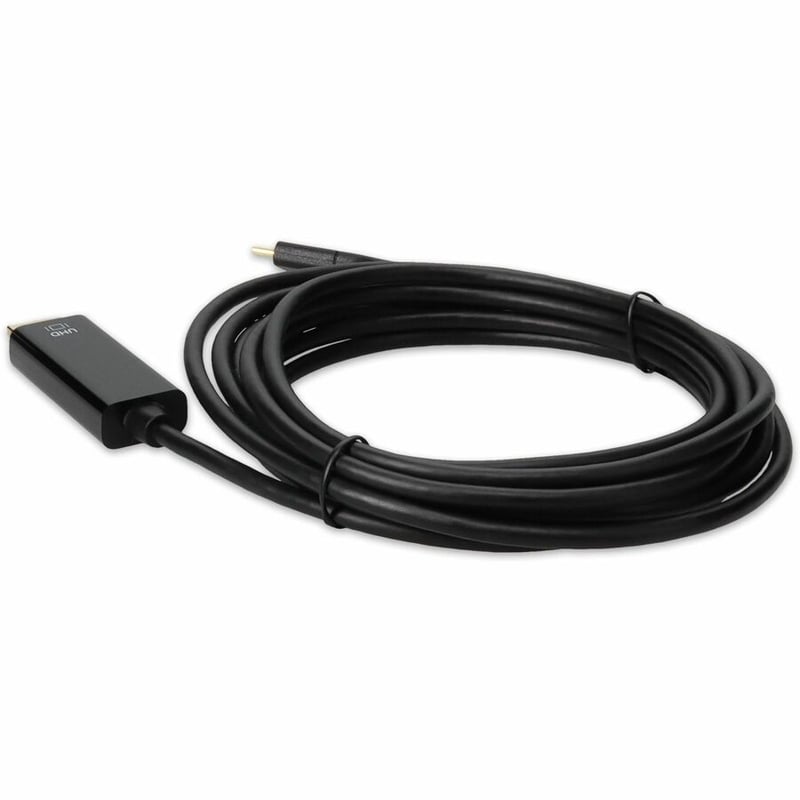 AddOn 6ft USB-C Male to HDMI (4K) Male Black Cable - Thumbnail 3