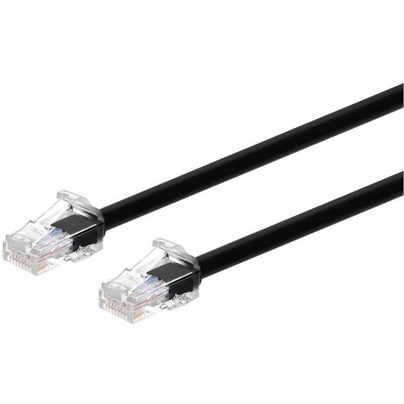 MONOPRICE CAT6A 7FT BLACK COMPONENT LEVEL PATCH CABLE_ UTP_ 24AWG_ 500MHZ_ PURE - Thumbnail 5
