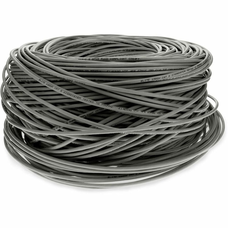 AddOn 1000ft Non-Terminated Gray CAT 6 Shielded PVC Bulk Cable - Thumbnail 5