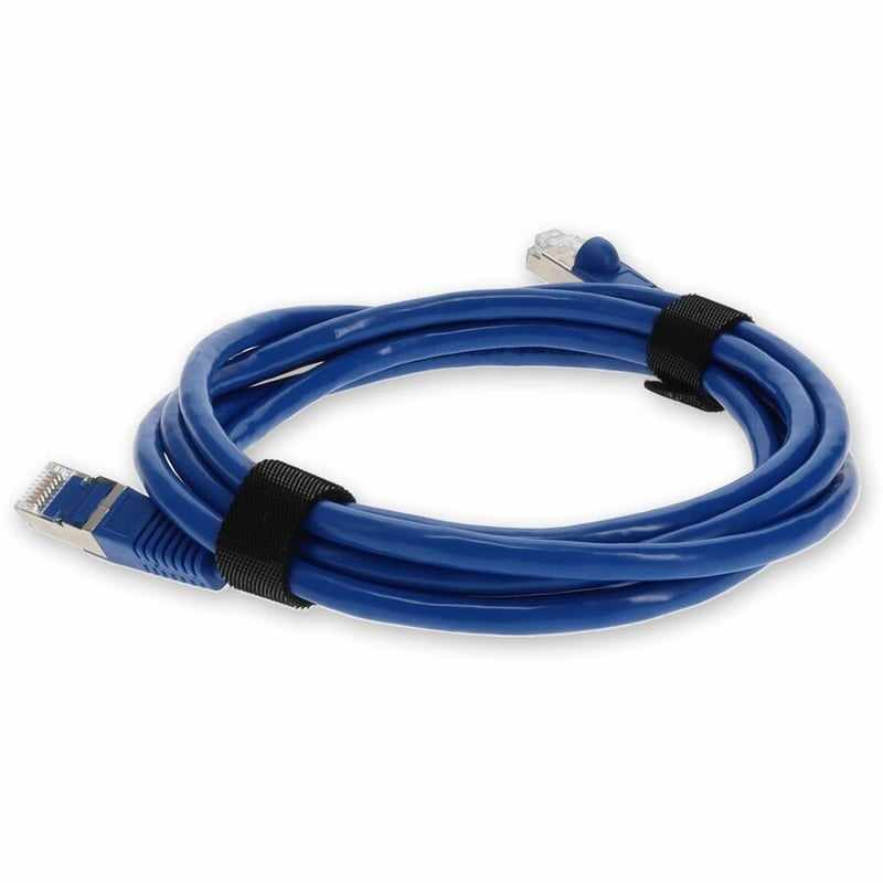 AddOn 9ft Blue CAT 7 Shielded (S/FTP) PVC Ethernet Cable Snagless Bubble Boot RJ-45 M/M - Thumbnail 3