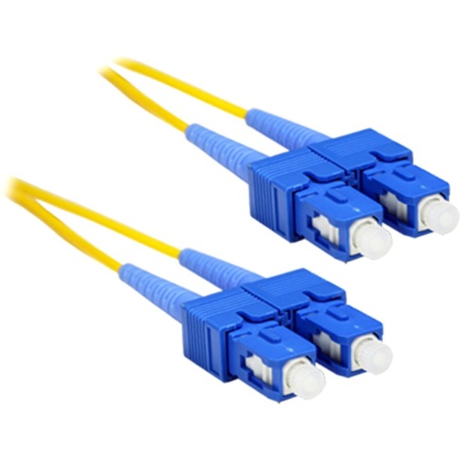 ENET 15M SC/SC Duplex Single-mode 9/125 OS1 or Better Yellow Fiber Patch Cable 15 meter SC-SC Individually Tested