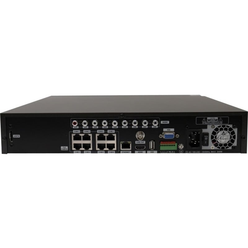 Speco 8 Channel NVR with 8 Built-In PoE+ Ports - 6 TB HDD - Thumbnail 2