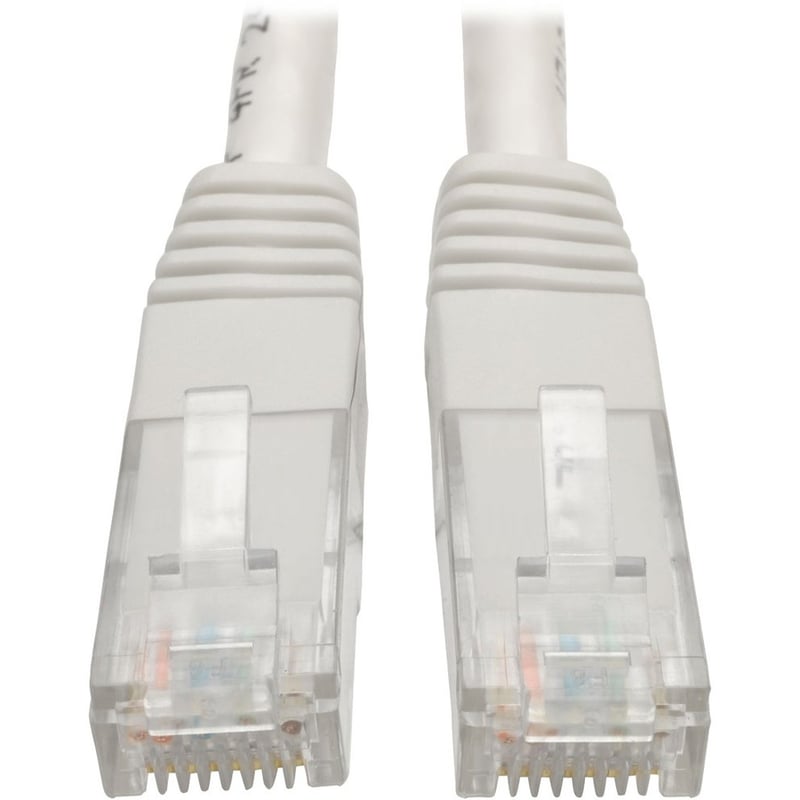 Eaton Tripp Lite Series Cat6 Gigabit Molded (UTP) Ethernet Cable (RJ45 M/M), PoE, White, 25 ft. (7.62 m) - Thumbnail 1