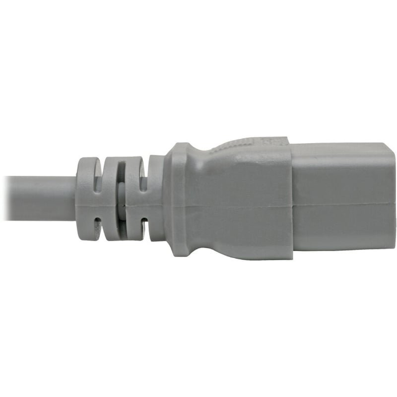 Eaton Tripp Lite Series Hospital-Grade Power Cord, NEMA 6-15P to C19 - Heavy-Duty, Green Dot, 15A, 250V, 14 AWG, 6 ft. (1.83 m), Gray - Thumbnail 4