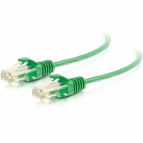 Quiktron Q-Series 28 AWG CAT6 Patch Cable, Green, 9 FT