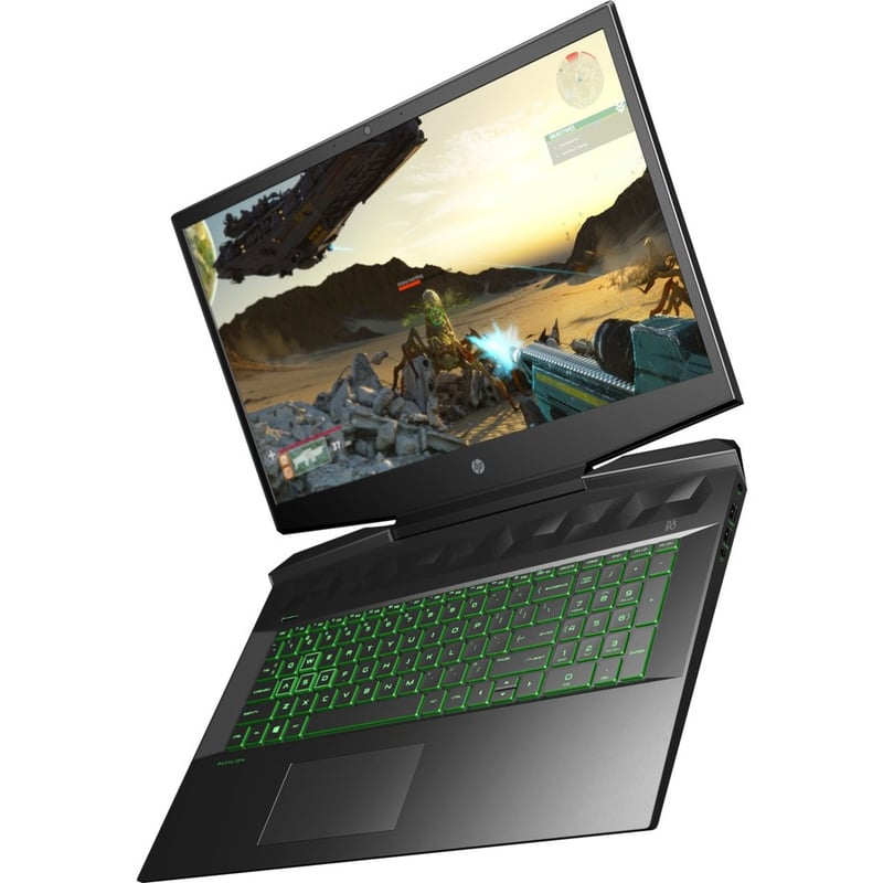 HP Pavilion Gaming 15-dk0000 15-dk0030nr 15.6" Gaming Notebook - Intel Core i7 9th Gen i7-9750H - 8 GB - 256 GB SSD - Shadow Black, Green Chrome - Thumbnail 3