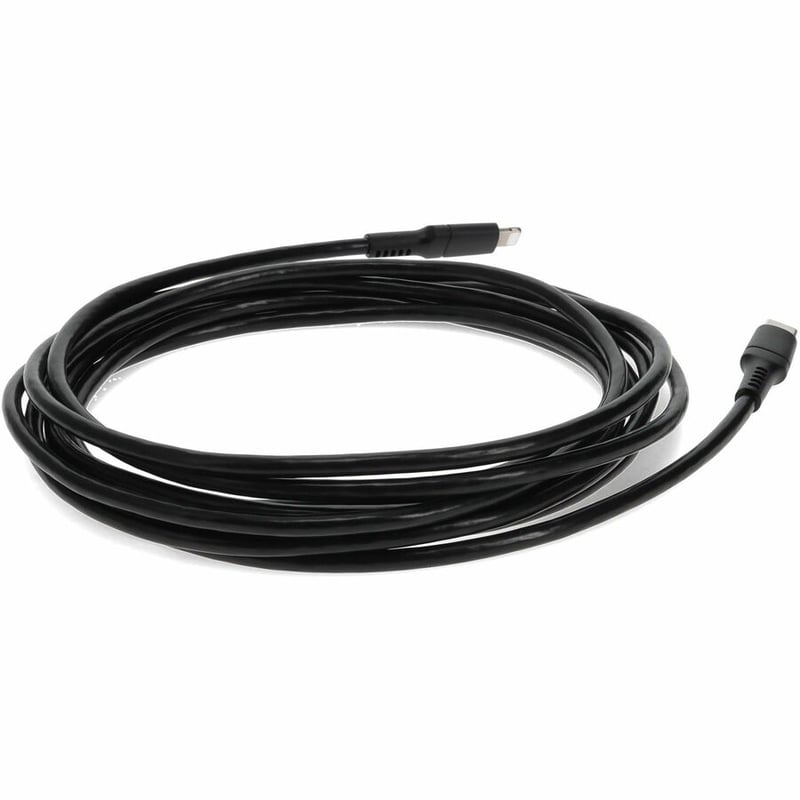 AddOn 1.0m (3.3ft) USB 3.1 Type (C) Male to Lightning Male Sync and Charge Black Cable - Thumbnail 5