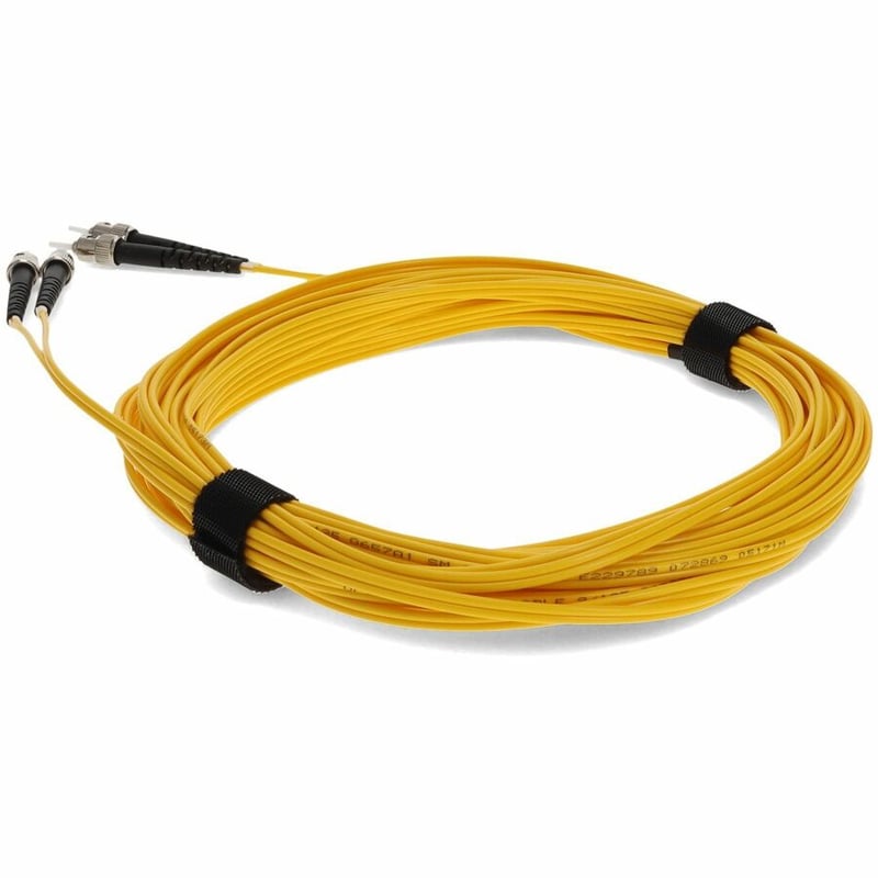 AddOn 5m ST to ST Yellow OS2 Duplex OFNR (Riser-Rated) TAA SMF Fiber Patch Cable - Thumbnail 3