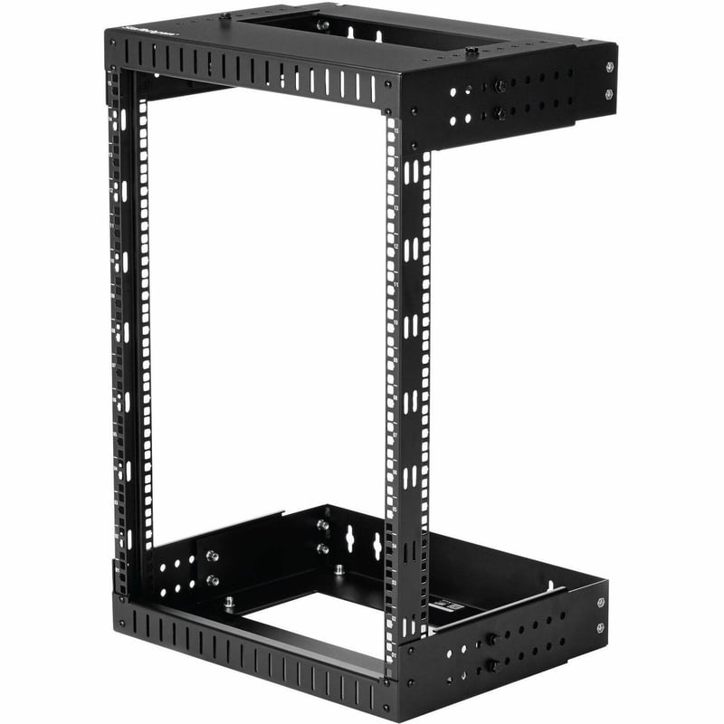 StarTech.com 2-Post 15U Heavy-Duty Wall Mount Network Rack, 19" Open Frame Server Rack with Adjustable Depth, Data Rack for IT Equipment~ - Thumbnail 1