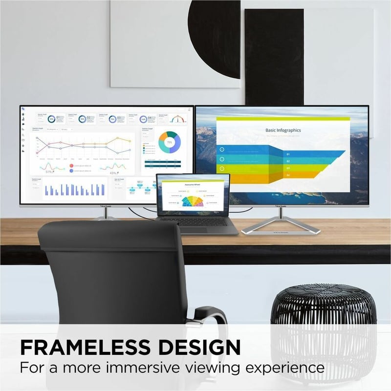 ViewSonic VX2776-4K-MHDU 27 Inch 4K IPS Monitor with Ultra HD Resolution, 65W USB C, HDR10 Content Support, Thin Bezels, HDMI and DisplayPort - Thumbnail 5