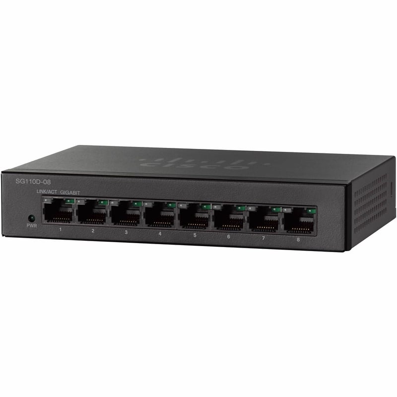SG110D-08 8-PORT GIGABIT DESKTOP SWITCH REMANUFACTURED - Thumbnail 1