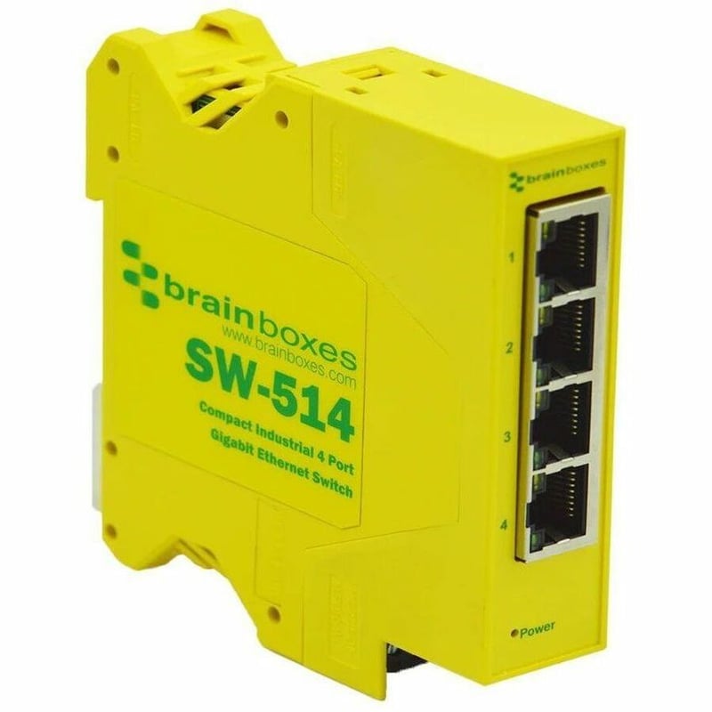 Brainboxes Compact Industrial 4 Port Gigabit Ethernet Switch - Thumbnail 3