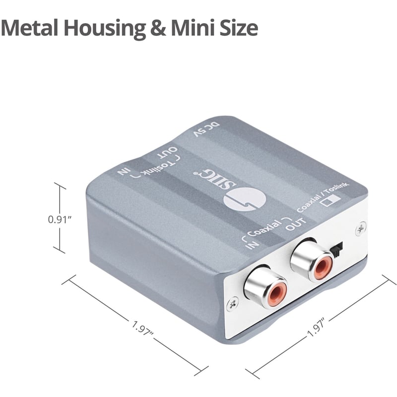 SIIG Toslink/Coaxial Bi-directional Audio Converter - Thumbnail 3