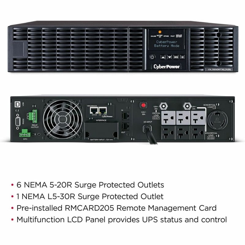 CyberPower OL3000RTXL2UN Smart App Online UPS Systems - Thumbnail 2