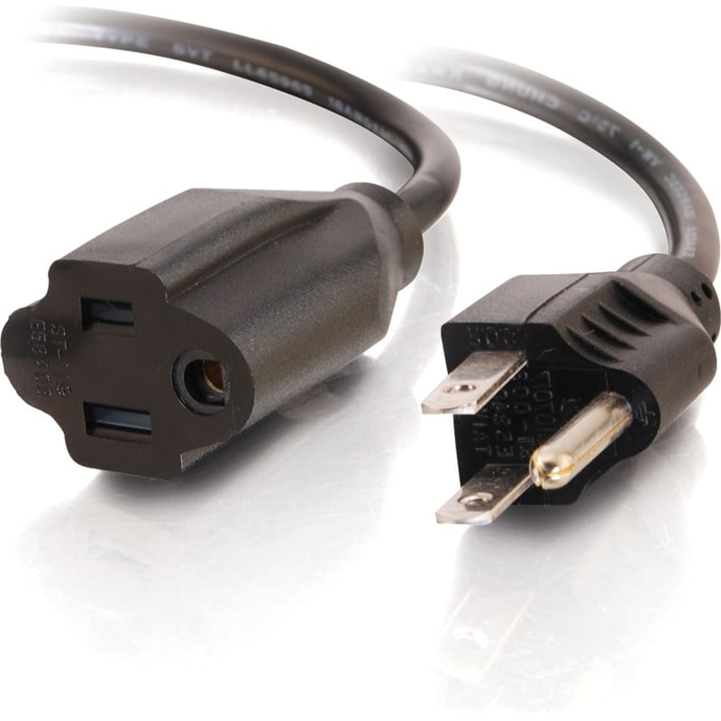 C2G 15ft Power Extension Cord - 18 AWG - NEMA 5-15P to NEMA 5-15R - Thumbnail 1