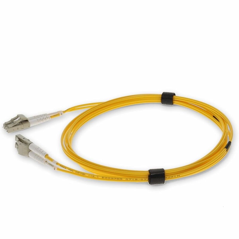 AddOn 3m LC to LC Yellow OM4 Duplex OFNR (Riser-Rated) TAA Fiber Patch Cable - Thumbnail 2
