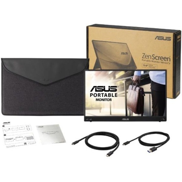 Asus ZenScreen MB16ACV 16" Class LCD Monitor - 16:9 - Silver