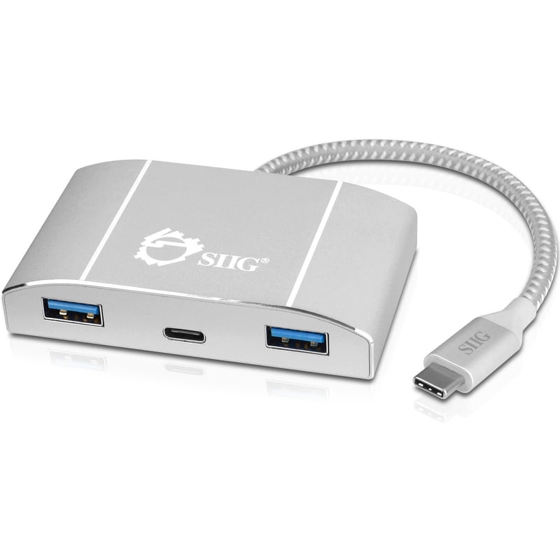 SIIG USB-C to 4-Port USB 3.0 Hub with PD Charging - 3A/1C - Thumbnail 1