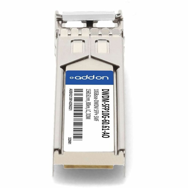 AddOn Cisco® DWDM-SFP10G-60.61 Compatible TAA 10GBase-DWDM SFP+ Transceiver C-Band 100GHz (SMF, 1560.61nm, 80km, LC, DOM) - Thumbnail 4