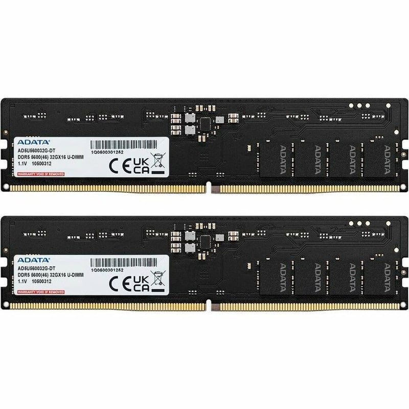 Adata AD5U560032G-DT 64GB (2 x32GB)DDR5 SDRAM Memory Kit - Thumbnail 1