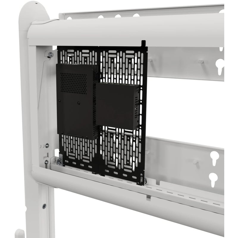 Chief Voyager Manual height Adjustable AV Mobile Cart - For 50-85 Inch Displays - Mobile TV Cart - White - Thumbnail 4