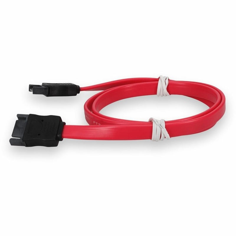 ADDON SATA M/F CABLE 61CM (2.0FT) RED SERIAL - Thumbnail 2