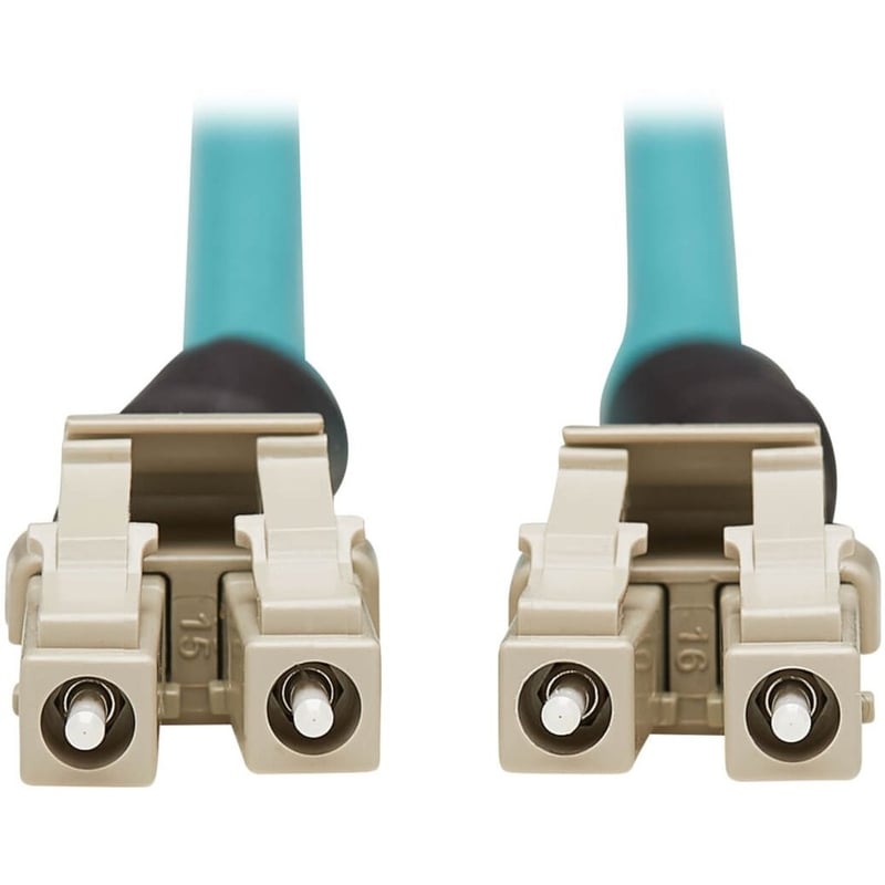 Eaton Tripp Lite Series 10Gb Rigid Industrial Duplex Multimode 50/125 OM3 Fiber Patch Cable (LC/LC) - IP68, Aqua, 5 m (16.4 ft.) - Thumbnail 5