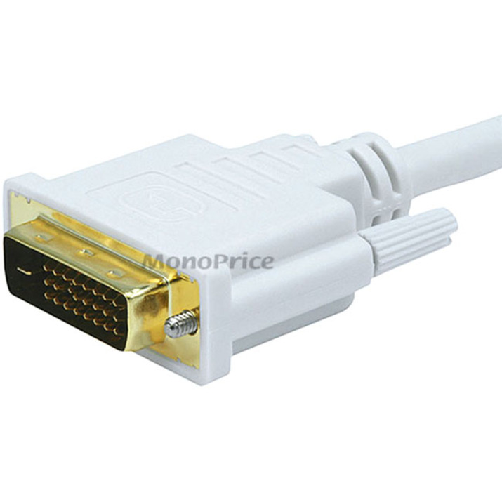 6FT 28AWG DISPLAYPORT TO DVI CABLE - WHITE - Thumbnail 2