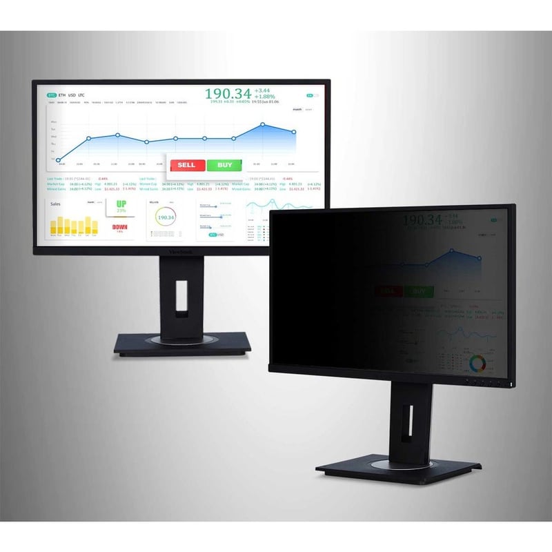 ViewSonic VG2448-PF 24 Inch IPS 1080p Ergonomic Monitor with Built-In Privacy Filter HDMI DisplayPort USB and 40 Degree Tilt - Thumbnail 3