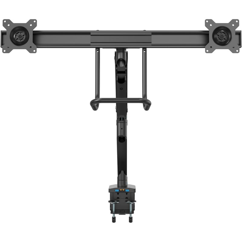 StarTech.com Desk Mount Dual Monitor Arm with USB & Audio, Slim Dual Monitor VESA Mount up to 32" (17.6lb/8kg) Displays, C-Clamp/Grommet - Thumbnail 3