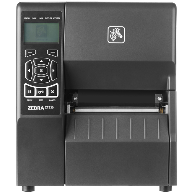 Zebra ZT230 Industrial Direct Thermal/Thermal Transfer Printer - Monochrome - Label Print - USB - Serial - Wireless LAN