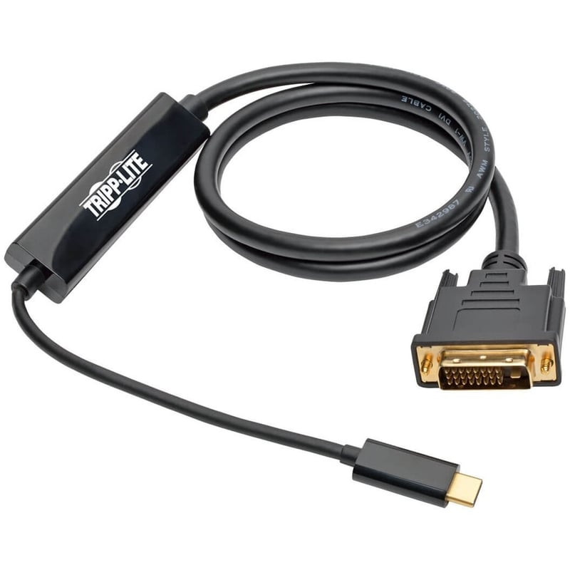 Tripp Lite by Eaton USB C to DVI Adapter Cable Converter 1080p M/M USB Type C to DVI, USB-C, USB Type-C 3ft 3' - Thumbnail 3