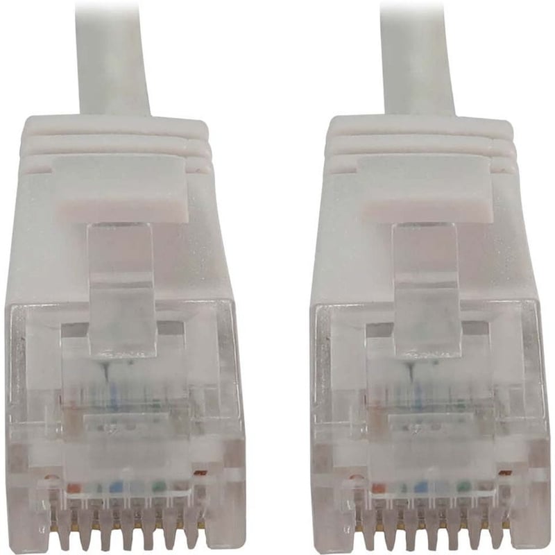 Eaton Tripp Lite Series Cat6a 10G Snagless Molded Slim UTP Ethernet Cable (RJ45 M/M), PoE, White, 6 in. (15 cm) - Thumbnail 1
