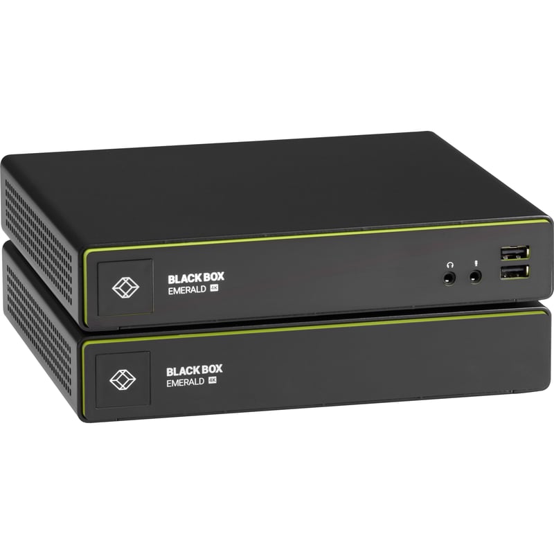 Black Box 4K KVM-over-IP Extender - DisplayPort, Single-Monitor, V-USB 2.0, Audio - Thumbnail 1