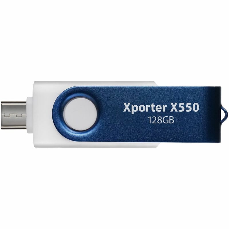 PATRIOT XPORTER X550 128GB USB 3.2 GEN 1 SWING TYPE-A+C BW - Thumbnail 5