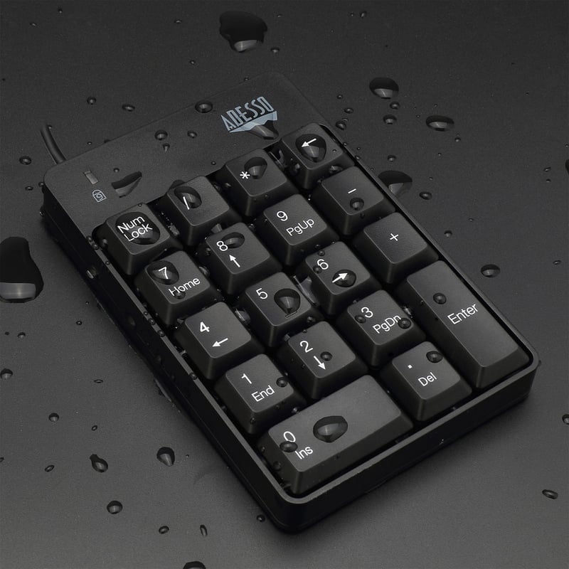 Adesso USB Spill Resistant 18-Key Numeric Keypad - Thumbnail 3