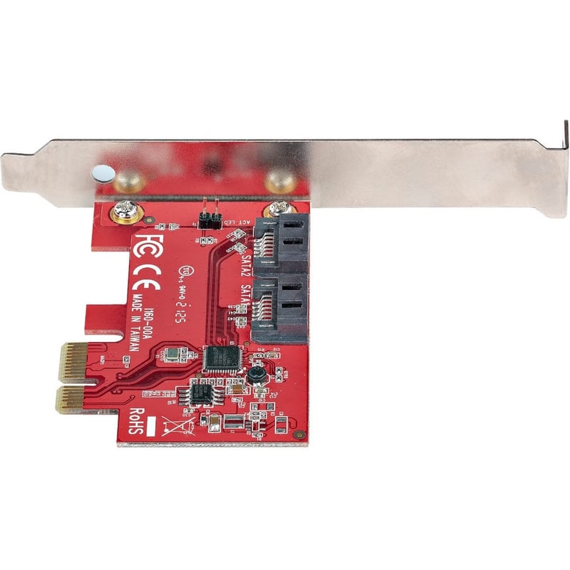 StarTech.com SATA PCIe Card, 2 Port PCIe SATA Expansion Card, 6Gbps SATA, PCI Express to SATA Adapter, Non-RAID, PCIe to SATA Converter - Thumbnail 4