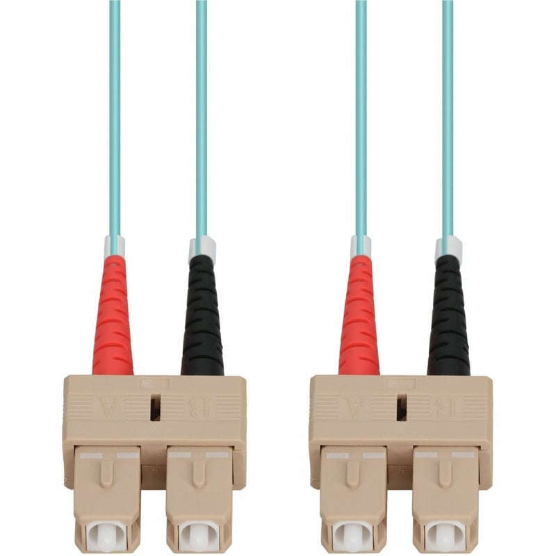 AddOn 45m SC to SC Aqua OM4 Duplex OFNR (Riser-Rated) Fiber Patch Cable - Thumbnail 1