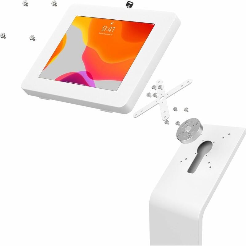 CTA Digital Premium Large Locking Floor Stand Kiosk (White) - Thumbnail 3