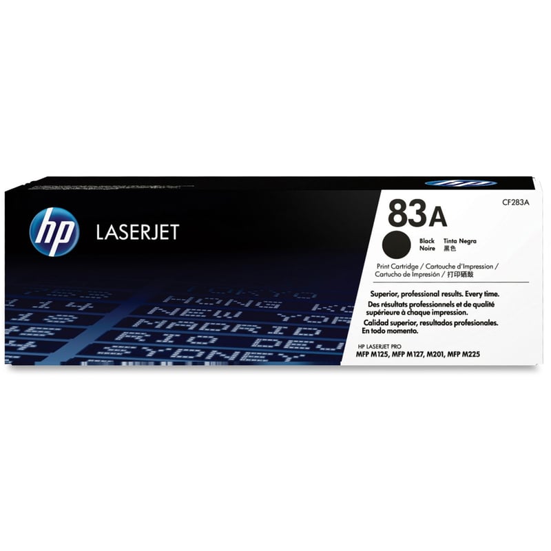 HP 83A (CF283A) Original Laser Toner Cartridge - Single Pack - Black - 1 Each - Thumbnail 1