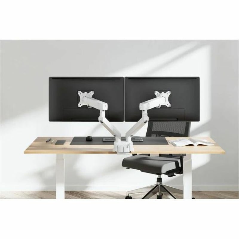 DUAL MONITOR MOUNT (WHITE) ARTICULATING SPRING ARM - Thumbnail 5