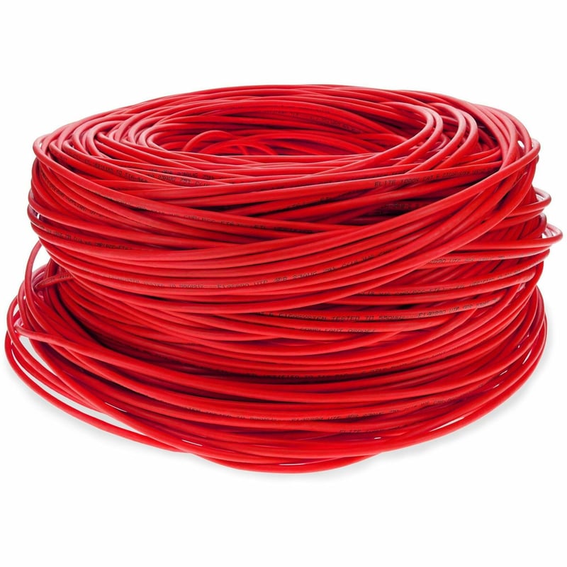 AddOn 1000ft Non-Terminated Red Cat6 Straight UTP PVC Copper Patch Cable - Thumbnail 1