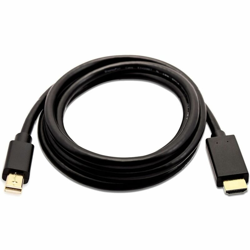 V7 Black Video Cable Mini DisplayPort Male to HDMI Male 2m 6.6ft - Thumbnail 1