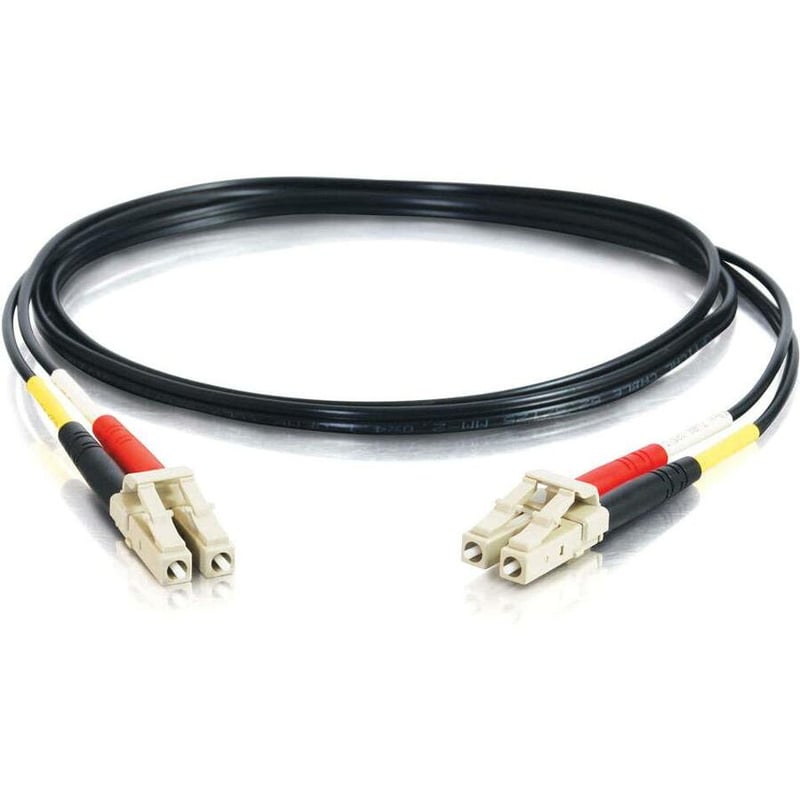 C2G-1m LC-LC 62.5/125 OM1 Duplex Multimode PVC Fiber Optic Cable - Black - Thumbnail 1